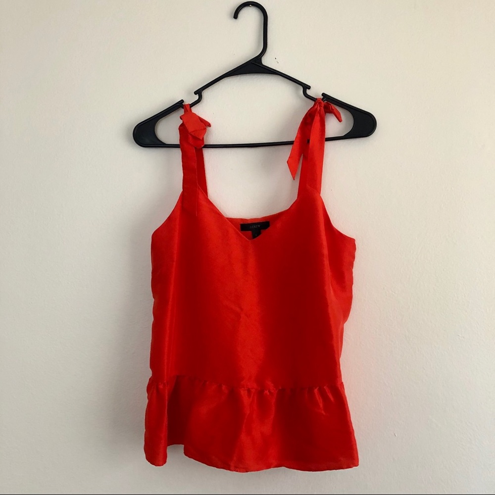 Shoulder Tie J.Crew Satin Top